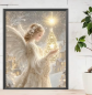Preview: Diamond Painting Engel im Schnee mit goldenen